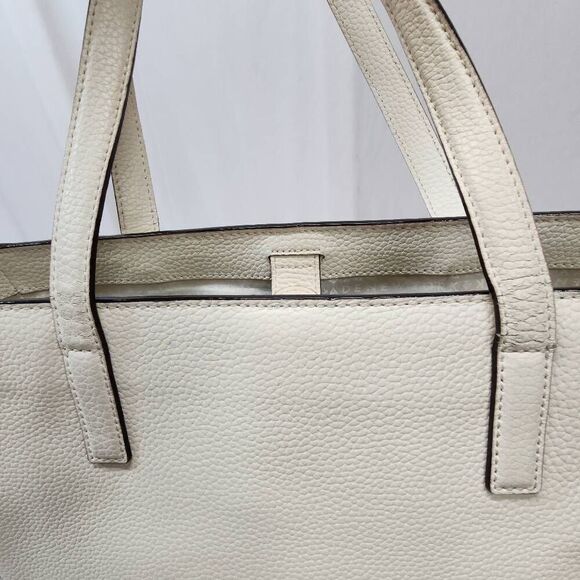 Kate Spade New York Bridge Place Francisca Large Tote Leather Bag White Cream - Picture 5 of 13